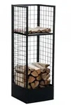 CLP Kaminholzregal, Schwarz, Metall, 40x120x40 cm, Kleinm&ouml;bel, Kamine & Zubeh&ouml;r,