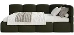Selsey Jugendbett, Olivgr&uuml;n, Kunststoff, 1-Sitzer, 120x200 cm, Kinder- &