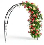 Relaxdays Rosenbogen, Schwarz, Metall, 100x105x21 cm, Gartenzubeh&ouml;r, Gartendeko