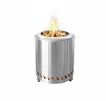 Relaxdays Tischkamin, Silber, Metall, 22.5x25x22.5 cm, Freizeit,...