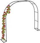 Relaxdays Rosenbogen, Schwarz, Metall, 280x210x40 cm, Gartenzubeh&ouml;r, Gartendeko