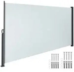 tectake Seitenmarkise, Grau, Kunststoff, 300x160x9 cm, Sonnen- & Sichtschutz,