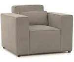 Fun M&ouml;bel Sessel, Schiefer, Textil, Ottomane links, 101x80x92 cm, Wohnzimmer,