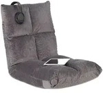 Relaxdays Bodenstuhl, Grau, Textil, Holzwerkstoff, 50x58x55 cm, Wohnzimmer,...
