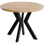 WFL Group Esstisch, Eiche Wotan, Holz, Echtholz, 9-Sitzer, Rund,Rund, 190x77x90...