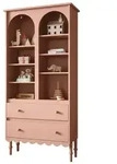 Babyregal, Rosa, Holzwerkstoff, 84x183x37 cm, Babym&ouml;bel, Babyzimmerregale