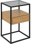 Mid.you Nachtschrank Actona Randolf, Wildeiche, Metall, 1 Schublade(n) Schubladen,