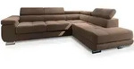 Masseno Ecksofa, Beige, Holzwerkstoff, 5-Sitzer, L-Form,L-Form, 275x202 cm,