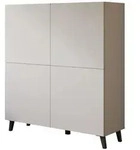 Mirjan24 Highboard, Kaschmir, Kunststoff, Rechteckig,Rechteckig, 120x130x39 cm,