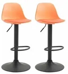 CLP Barhocker, Orange, Metall, 39x82x43 cm, Esszimmer, Barm&ouml;bel, Barhocker