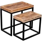 Mr. Deko Couchtisch, Braun, Metall, Uni, Rechteckig,Rechteckig, 45x30x50 cm,