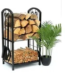 DanDiBo Kaminholzregal, Schwarz, Metall, 40x72x30 cm, Kleinm&ouml;bel, Kamine & Zubeh&ouml;r,