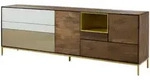 Massivmoebel24 Sideboard, Braun, Holz, Echtholz,Mangoholz, 1 F&auml;cher, 5...