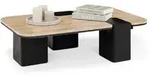 Idimex Couchtisch, Beige, Schwarz, Holz, Naturmaterialien, Echtholz,Mangoholz,...
