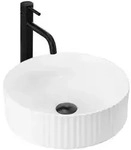REA Aufsatzwaschbecken, Wei&szlig;, Keramik, Rund, 36x11x36 cm, Badezimmer, Waschbecken &