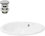 Ml-Design Waschbecken, Wei&szlig;, Keramik, 40.5x19.5x49 cm, Badezimmer, Waschbecken &