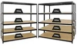 Proregal Schwerlastregal, Schwarz, Metall, Rechteckig, 540x180x60 cm, Freizeit,