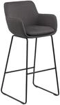 Carryhome Barhocker, Dunkelgrau, Textil, F&uuml;llung: Schaumstoff, Kufe, 52x100x53...