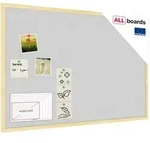 ALLboards Hellgrau, Grau, Holz, 90x60x1.5 cm, Dekoration, Magnettafeln &...