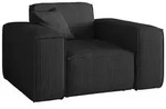 Fun M&ouml;bel Sessel, Schwarz, Textil, 121x73x88 cm, Wohnzimmer, Sessel,...