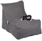 Relaxdays Sitzsack, Grau, Textil, 63x62x90 cm, Wohnzimmer, Hocker, Sitzs&auml;cke,...