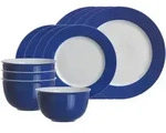Ritzenhoff Breker Basic-Set, Blau, Keramik, 12-teilig, Rund, 2x2x2 cm, Essen &