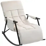 CLP Schaukelstuhl, Creme, Metall, 61x66x100 cm, Wohnzimmer, Sessel,...