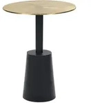 Beliani Beistelltisch, Gold, Schwarz, Metall, Rund, 36x48x36 cm, Wohnzimmer,
