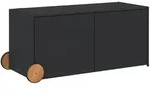 furnicato Gartentruhe, Schwarz, Kunststoff, Rechteckig, 127x59.5x55 cm,...