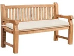 Deluke Gartenbank, Creme, Holz, 150x93x61 cm, Gartenm&ouml;bel, Gartenb&auml;nke