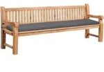 Deluke Gartenbank, Dunkelgrau, Holz, 240x93x61 cm, Gartenm&ouml;bel, Gartenb&auml;nke