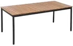 Beliani Esstisch, Hellbraun, Holz, rechteckig, 90x76x180 cm, Gartenm&ouml;bel,