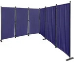 Quick Star Paravent, Blau, Metall, 340x170 cm, Sonnen- & Sichtschutz,...