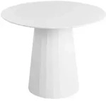 Beliani Esstisch, Wei&szlig;, Metall, 4-Sitzer, Rund, 100x75x100 cm, Esszimmer,...