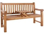 Deluke Gartenbank, Teak, Holz, 150x93x61 cm, Gartenm&ouml;bel, Gartenb&auml;nke