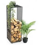 DanDiBo Kaminholzregal, Schwarz, Metall, 30x92x40 cm, Kleinm&ouml;bel, Kamine & Zubeh&ouml;r,