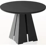 WFL Group Esstisch, Schwarz, Metall, 10-Sitzer, Rund,Rund, 196x76x120 cm,...
