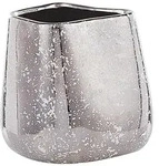Beliani Dekovase, Silber, Stein, Mode, 20 cm, Dekoration, Vasen, Keramikvasen