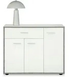 CARO-M&ouml;bel Schuhschrank, Grau, Wei&szlig;, Holzwerkstoff, Mode, 88x70x35 cm,...