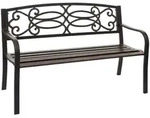 Proregal Gartenbank, Bronze, Metall, 2-Sitzer, 127x87x58 cm, Gartenm&ouml;bel,