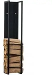 CLP Kaminholzregal, Schwarz, Metall, 25x80x25 cm, Kleinm&ouml;bel, Kamine & Zubeh&ouml;r,