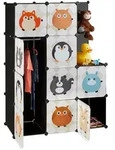 Relaxdays Steckregal, Mehrfarbig, Kunststoff, Metall, 110.5x145x46.5 cm, Kinder- &