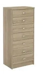 CARO-M&ouml;bel Schubladenkommode, Sonoma Eiche, Holzwerkstoff, Mode, 50x110x35 cm,