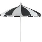 Beliani Sonnenschirm, Schwarz, Wei&szlig;, Textil, 245x245 cm, Sonnen- & Sichtschutz,