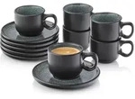 S&auml;nger Espressotassen, Gr&uuml;n, Stein, 12-teilig, Rund, kratzfest, Kaffee & Tee,