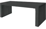 Home Deluxe Sitzbank, Schwarz, Holz, 110x42x40 cm, Gartenm&ouml;bel, Gartenb&auml;nke