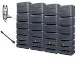 4rain Wandtank-Set, Grau, Kunststoff, 1,400 L, 270x184x40 cm, Gartenzubeh&ouml;r,
