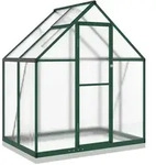 Gew&auml;chshaus, Gr&uuml;n, Metall, Rechteckig, 114x202x169 cm, Gartenzubeh&ouml;r,