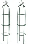 vidaXL Rankt&uuml;rme, Dunkelgr&uuml;n, Metall, 38x190x38 cm, Gartenzubeh&ouml;r, Gartendeko