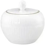 Seltmann Weiden Zuckerdose, Wei&szlig;, Gold, Keramik, Rund, 9.4 cm, Kaffee & Tee,